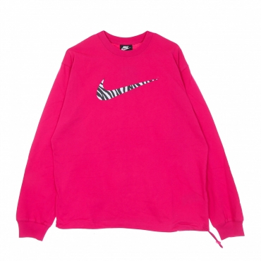 maglietta manica lunga donna sportswear icon clash l/s top FIREBERRY/PURPLE CHALK