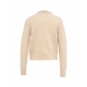 Cardigan con perle marrone chiaro