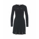 Abito in maglia con borchie nero