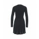 Abito in maglia con borchie nero