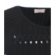 Abito in maglia con borchie nero