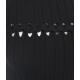 Top in maglia con dettaglio a trecce nero