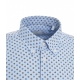 Camicia button-down con stampa floreale blu