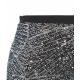 Gonna a tubino con paillettes nero