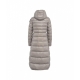 Cappotto trapuntato in piuma argento