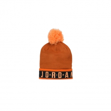 cappello pom pom uomo jordan beanie cuffed pom DARK RUSSET