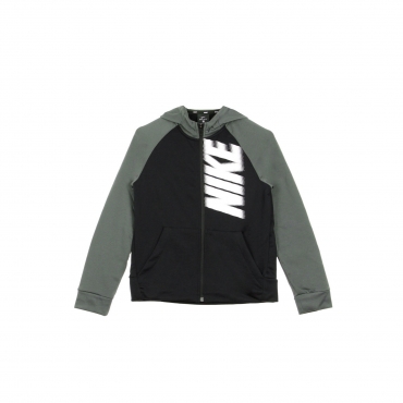felpa leggera cappuccio zip ragazzo dri-fit gfx BLACK/IRON GREY/WHITE