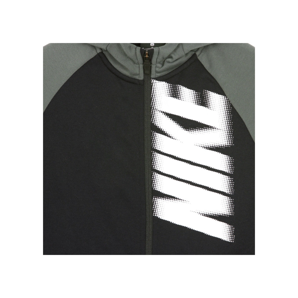 felpa leggera cappuccio zip ragazzo dri-fit gfx BLACK/IRON GREY/WHITE