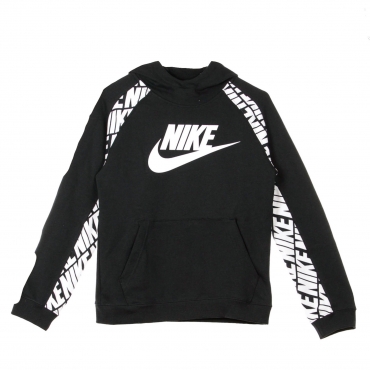 felpa leggera cappuccio ragazzo sportswear energy BLACK/WHITE