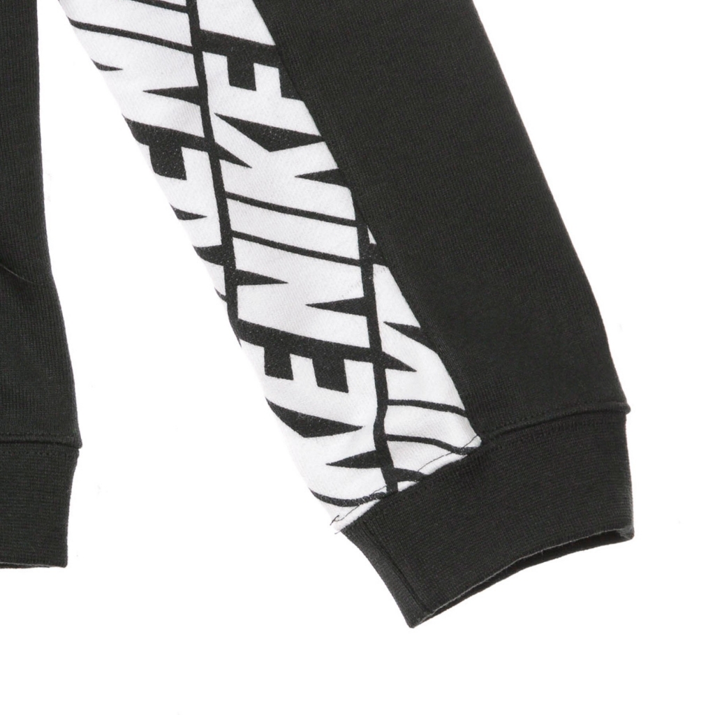felpa leggera cappuccio ragazzo sportswear energy BLACK/WHITE