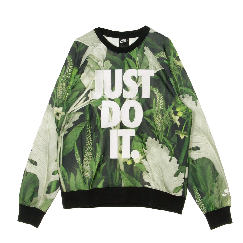 felpa leggera girocollo uomo just do it crew floral SPRUCE AURA