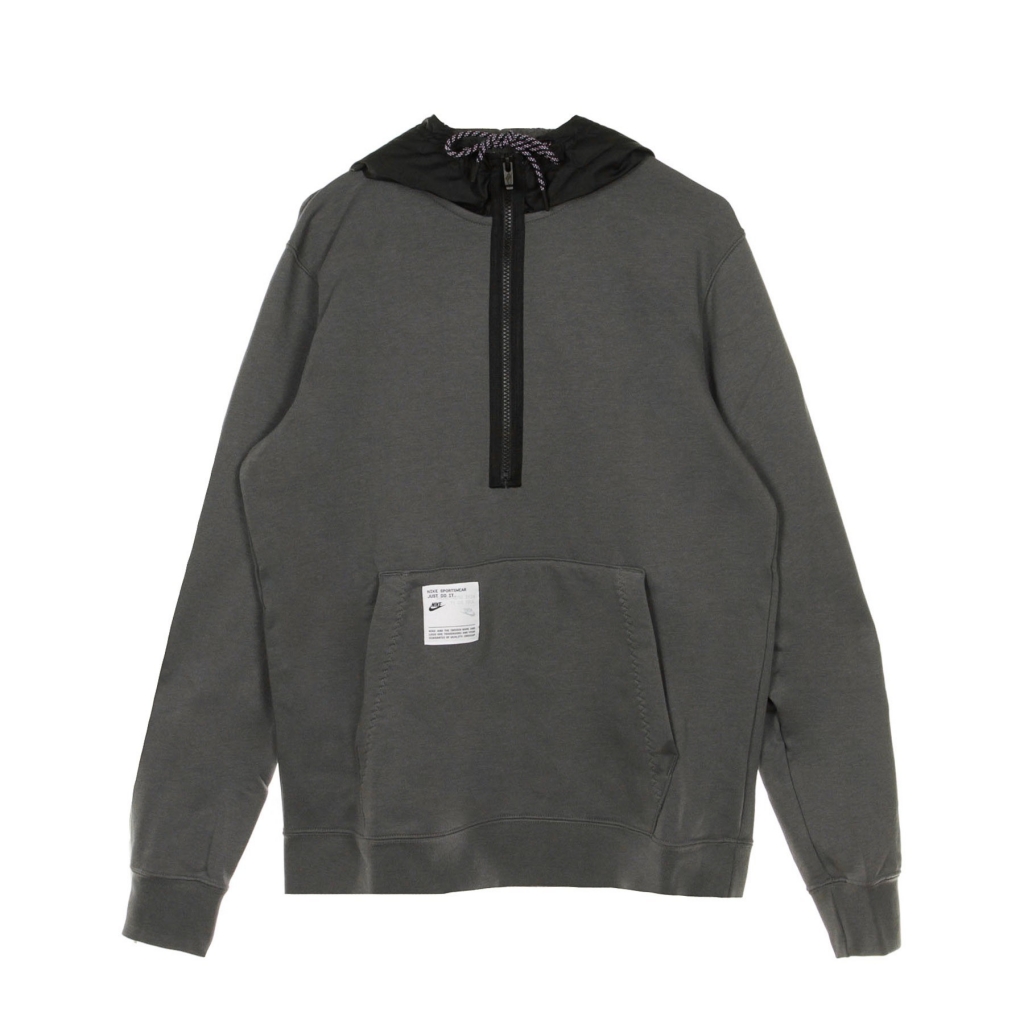 felpa leggera cappuccio uomo sportswear cj hoodie IRON GREY/BLACK