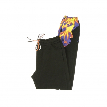 pantalone tuta leggero uomo multi flames BLACK