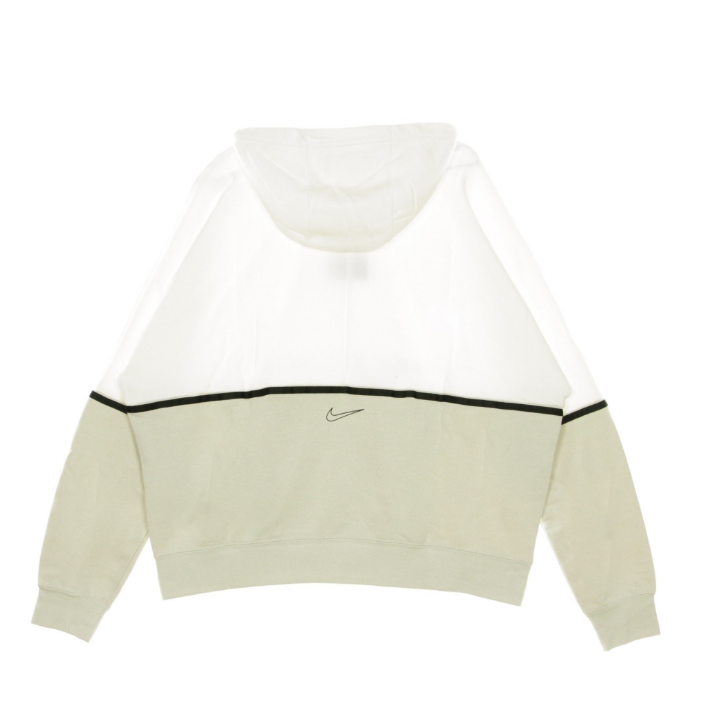felpa leggera cappuccio corta donna sportswear archive remix hoody WHITE/LIGHT BONE/BLACK