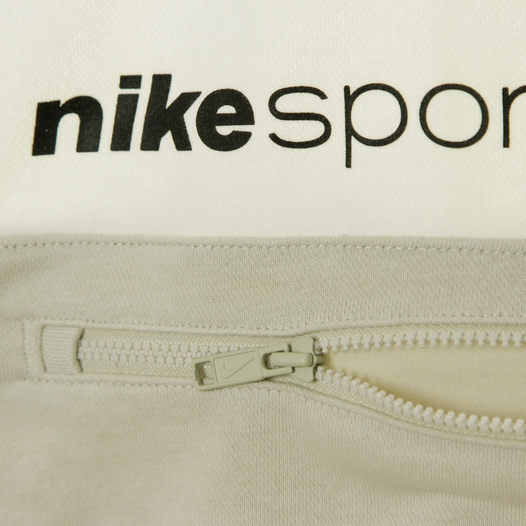 felpa leggera cappuccio corta donna sportswear archive remix hoody WHITE/LIGHT BONE/BLACK