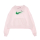 felpa leggera cappuccio corta donna sportswear icon clash hoodie PINK FOAM