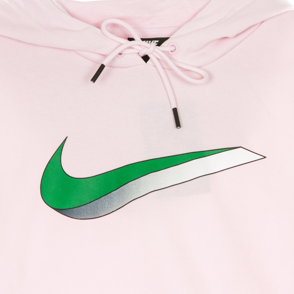 felpa leggera cappuccio corta donna sportswear icon clash hoodie PINK FOAM