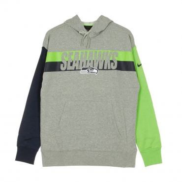 felpa leggera cappuccio uomo nfl wordmark long sleeve heritage hoodie seasea HEATHER GREY/ORIGINAL TEAM COLORS
