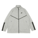 felpa leggera collo alto donna sportswear tech fleece long DK GREY HEATHER/BLACK