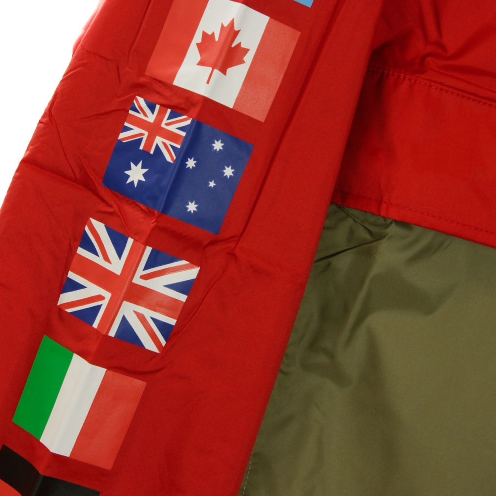 giacca a vento infilabile uomo flags anorak jacket CYBER RED