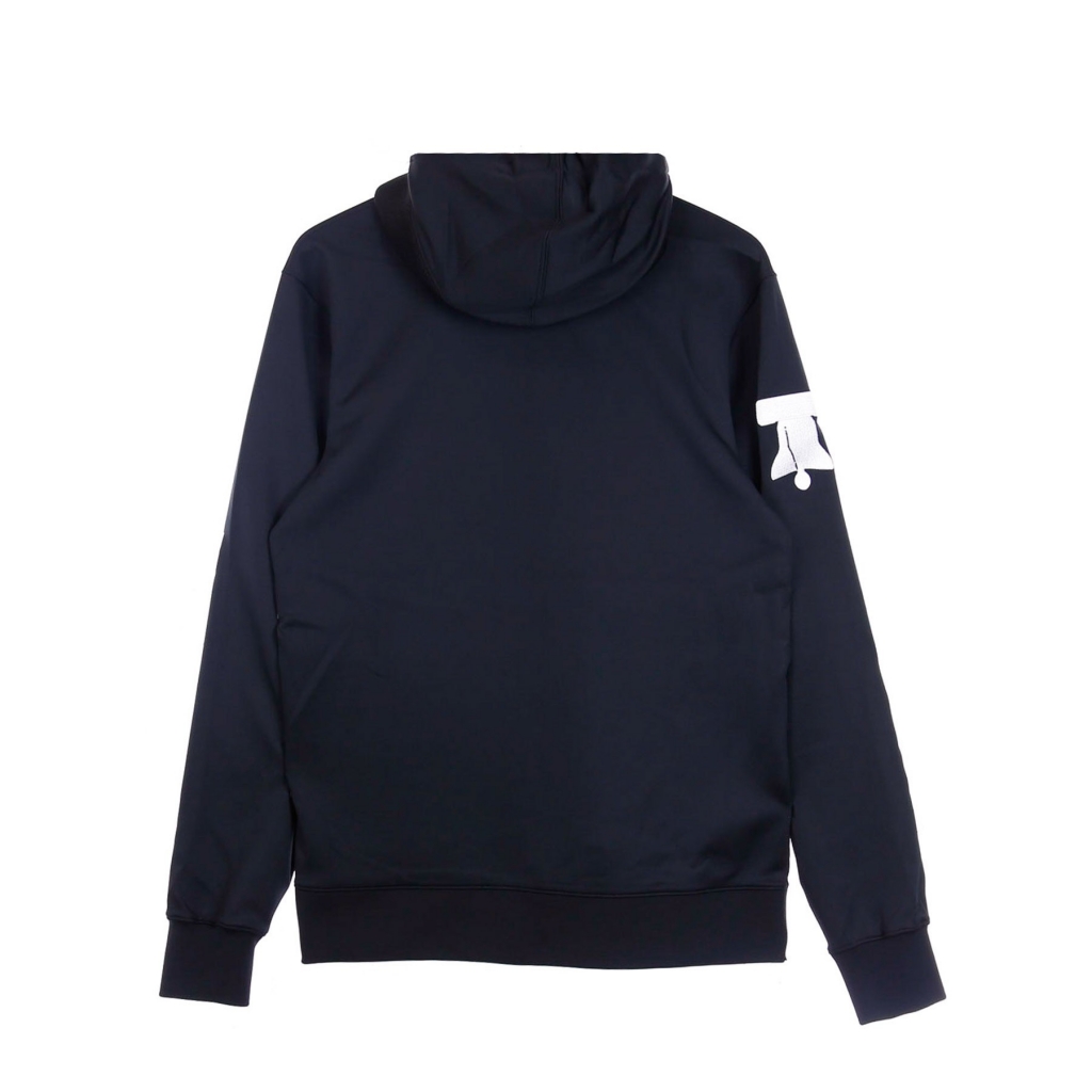 felpa leggera cappuccio zip uomo nba therma flex showtime city edition phi76e BLACK/WHITE