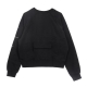 felpa leggera girocollo donna sportswear swoosh crew BLACK/WHITE
