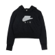 felpa leggera cappuccio corta ragazza air hoodie crop BLACK/WHITE/WHITE