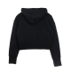 felpa leggera cappuccio corta ragazza air hoodie crop BLACK/WHITE/WHITE