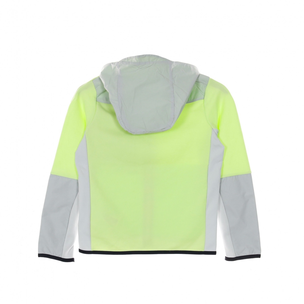 felpa leggera cappuccio zip bambino b sportswear tech fleece full-zip woven hoodie mix LT LIQUID LIME/PHOTON DUST/BLACK