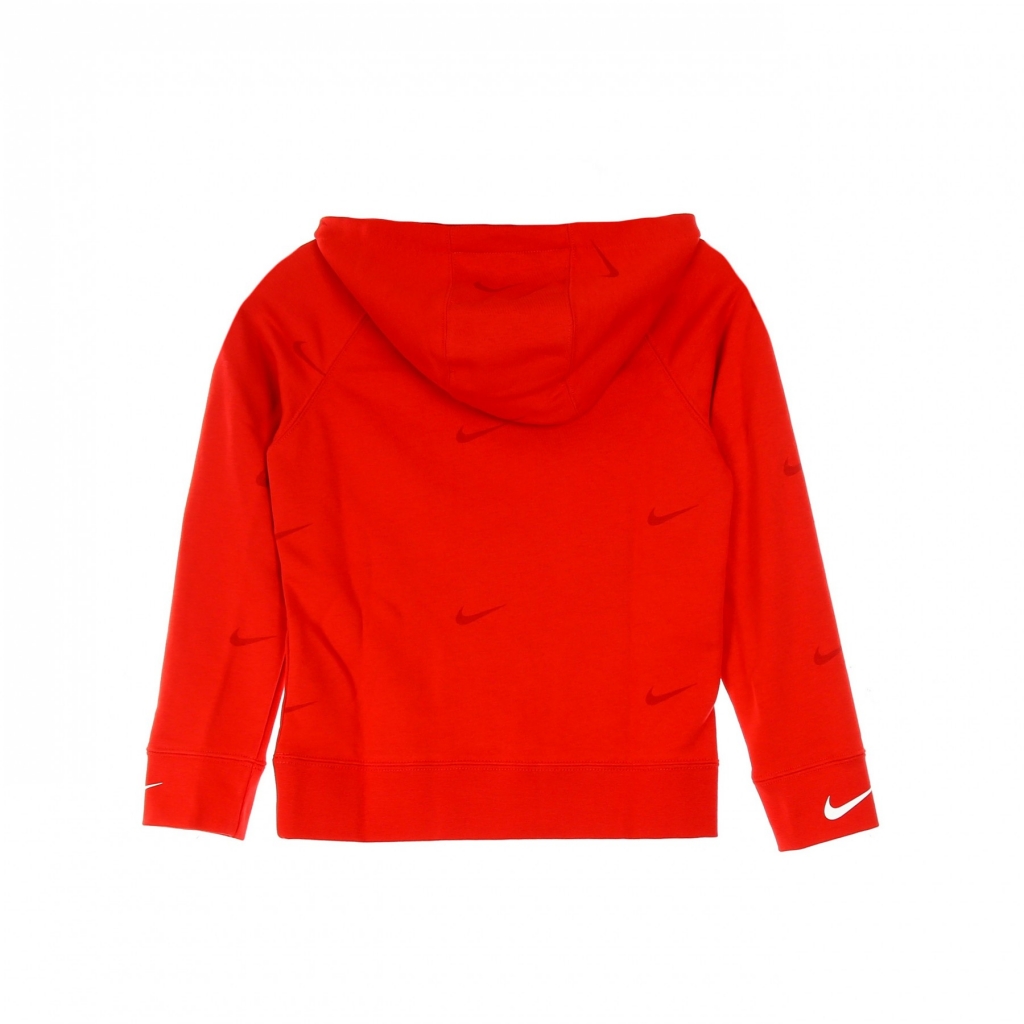 felpa leggera cappuccio bambino b sportswear fleece swoosh hooded pullover UNIVERSITY RED/UNIVERSITY RED/WHITE