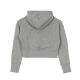 felpa leggera cappuccio corta bambino air hoodie crop CARBON HEATHER/FIREBERRY/FIREBERRY