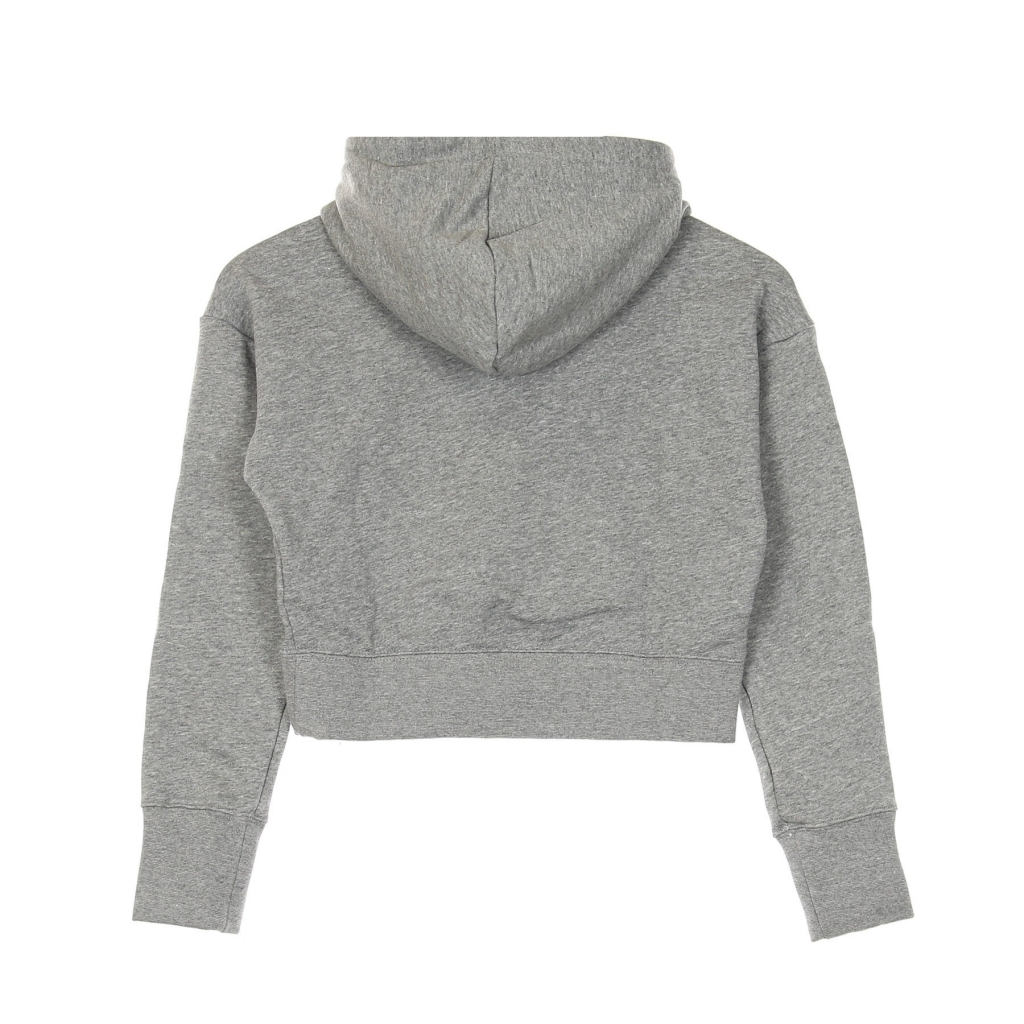 felpa leggera cappuccio corta bambino air hoodie crop CARBON HEATHER/FIREBERRY/FIREBERRY