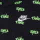 felpa leggera cappuccio ragazzo b sportswear script all over print pullover BLACK/BLACK/MEAN GREEN/WHITE