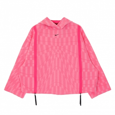 felpa leggera cappuccio donna w sportswear tech pack hoodie enginereed HYPER PINK/LOTUS PINK/BLACK