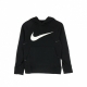felpa leggera cappuccio bambino b sportswear fleece swoosh hooded pullover BLACK/WHITE