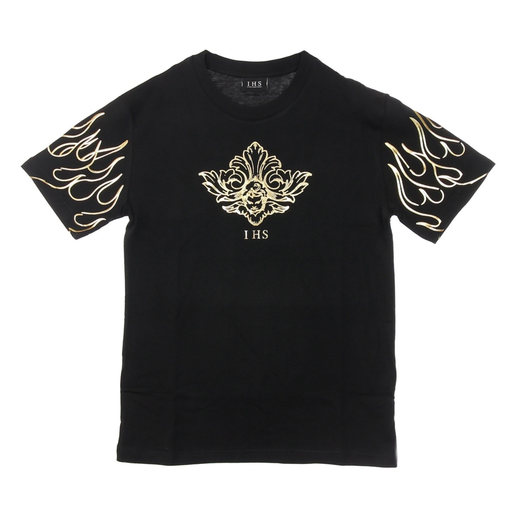 maglietta uomo 3d print flames angel tee BLACK