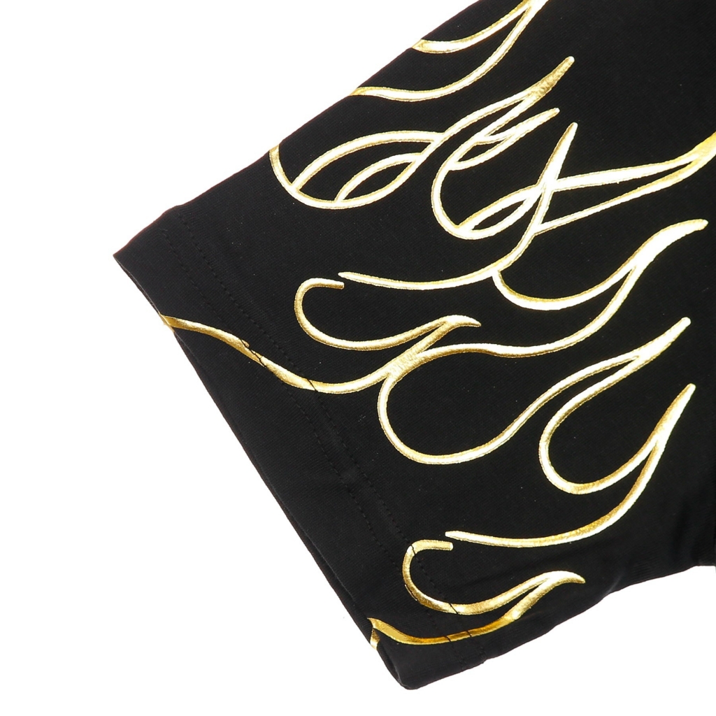 maglietta uomo 3d print flames angel tee BLACK