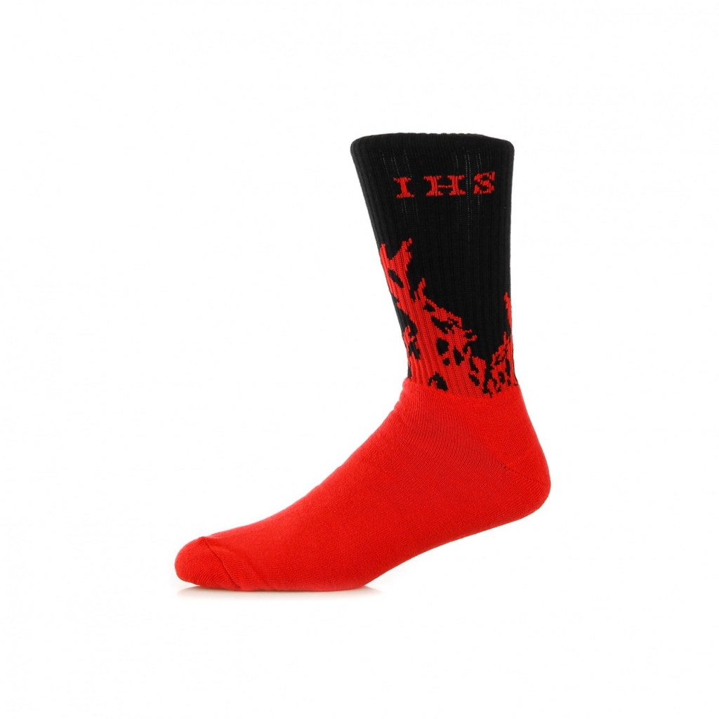 calza media uomo socks flames BLACK