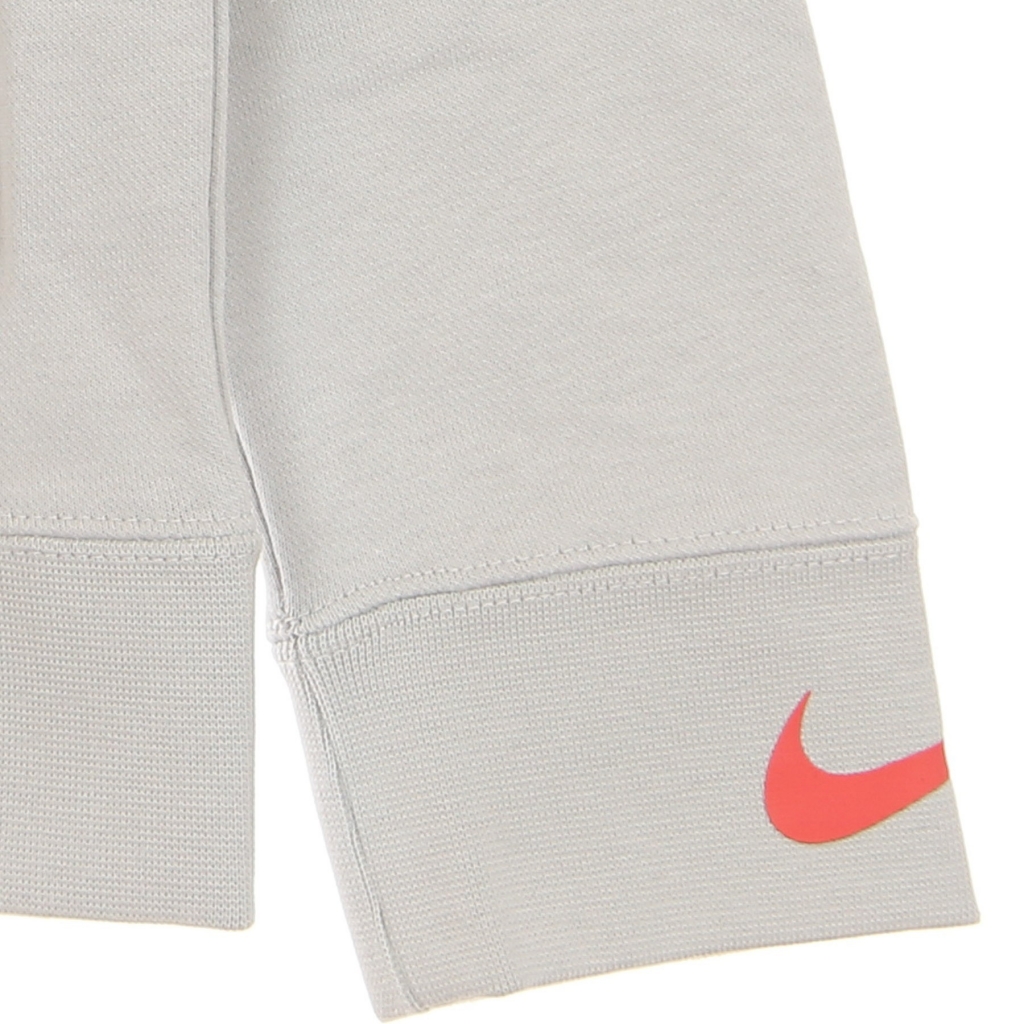 felpa leggera cappuccio bambino b sportswear fleece swoosh hooded pullover GREY FOG/INFRARED 23