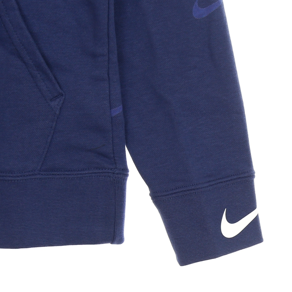 felpa leggera cappuccio bambino b sportswear fleece swoosh hooded pullover MIDNIGHT NAVY/WHITE