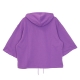 felpa leggera cappuccio manica corta donna w icon clash short sleeve hoodie french terry WILD BERRY/PURPLE STARDUST