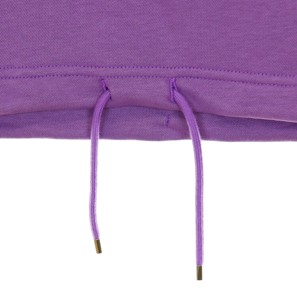 felpa leggera cappuccio manica corta donna w icon clash short sleeve hoodie french terry WILD BERRY/PURPLE STARDUST