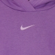felpa leggera cappuccio manica corta donna w icon clash short sleeve hoodie french terry WILD BERRY/PURPLE STARDUST