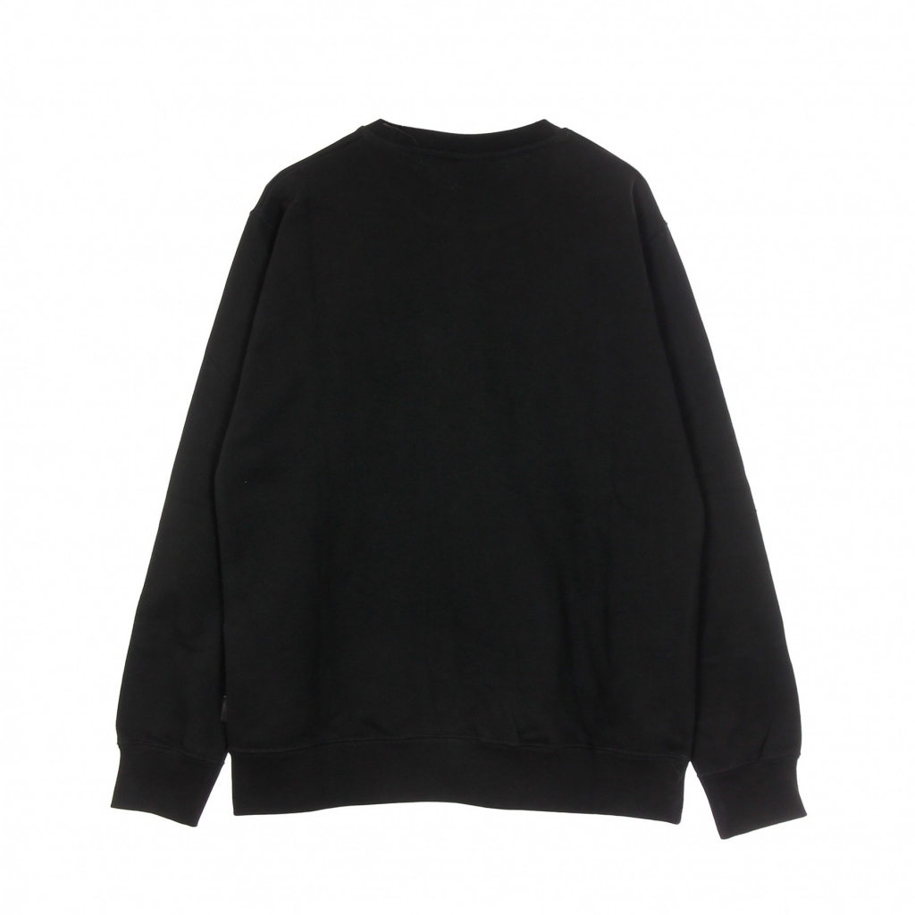 felpa leggera girocollo uomo label crewneck BLACK