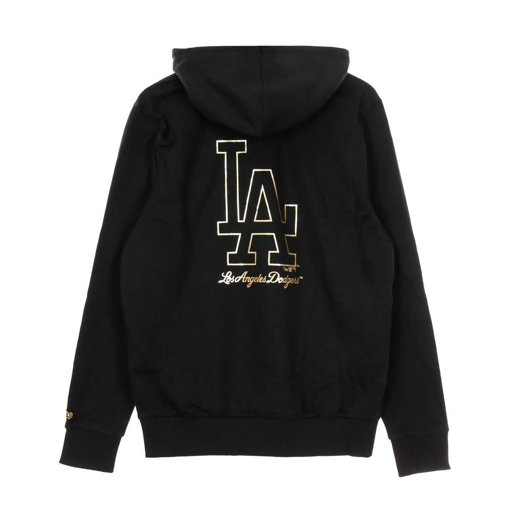 felpa leggera cappuccio uomo mlb metallic hoodie losdod BLACK