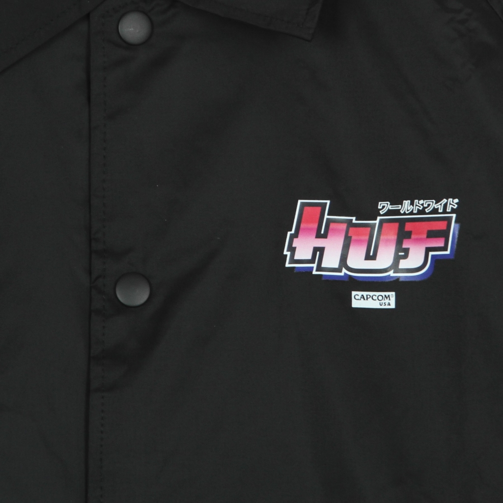 giacca coach jacket uomo chun li  cammy coach jacket x street fighter ii BLACK