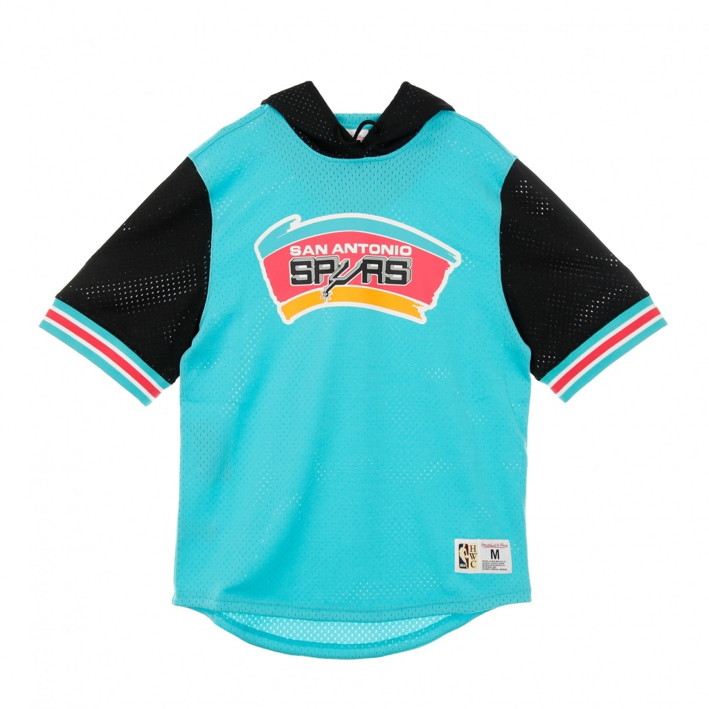 felpa leggera cappuccio manica corta uomo nba buzzer beater mesh hoody hardwood classics  saaspu ORIGINAL TEAM COLORS