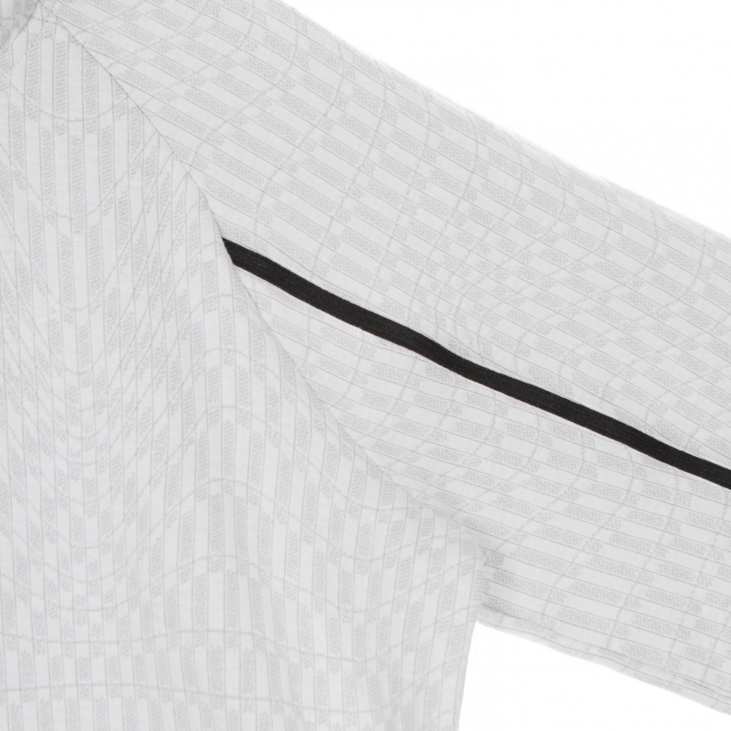 felpa leggera cappuccio donna w sportswear tech pack hoodie all over jacquard WHITE/BLACK