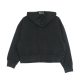 felpa leggera cappuccio donna w sportswear wash hoodie BLACK/BLACK