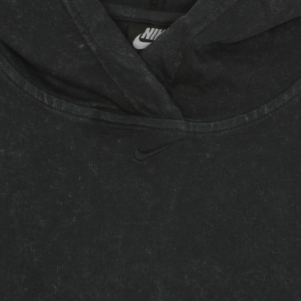 felpa leggera cappuccio donna w sportswear wash hoodie BLACK/BLACK